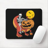 Halloween Dinosaur Pumpkin T Rex Skeleton Boys Tod Mousepad (Mit Mouse)