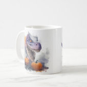 Halloween Dinosaur Pumpkins Kaffeetasse (Vorderseite Links)