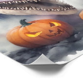 Halloween Dinosaur Pumpkins Poster (Ecke)