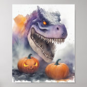 Halloween Dinosaur Pumpkins Poster (Vorne)