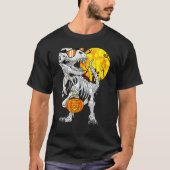 Halloween Dinosaur Rex Skeleton Scary Boys Kids Te T-Shirt (Vorderseite)