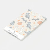 Halloween Dinosaur Skeletons Bats Pumpkin Personal Post-it Klebezettel (angewinkelt)