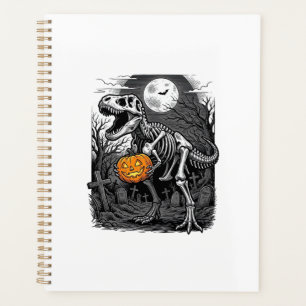 Halloween-Dinosaur-Skelett-Kürbis-Vintage-Shirt  Planer