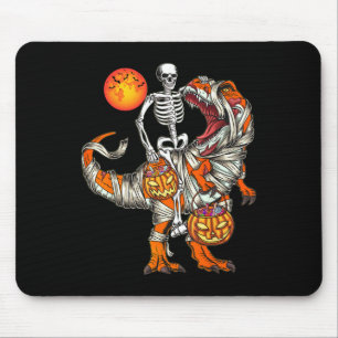 Halloween-Dinosaur-Skelett T Rex Gruseliger Kürbis Mousepad