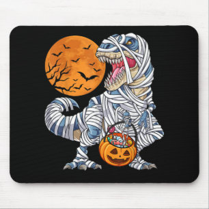 Halloween Dinosaur T rex Mummy Pumpkin Mousepad