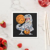 Halloween Dinosaur T rex Mummy Pumpkin Serviette (Beispiel)