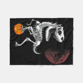 Halloween Dinosaur T Rex Skeleton Beängstigend Boy Fleecedecke (Vorderseite (Horizontal))