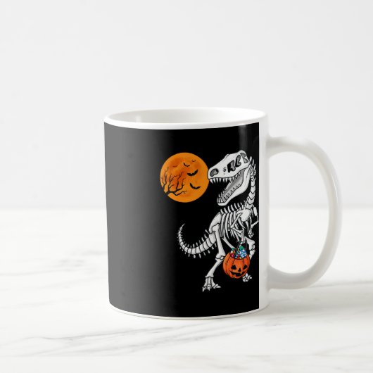 Halloween Dinosaur T Rex Skeleton Beängstigend Boy Kaffeetasse (Rechts)