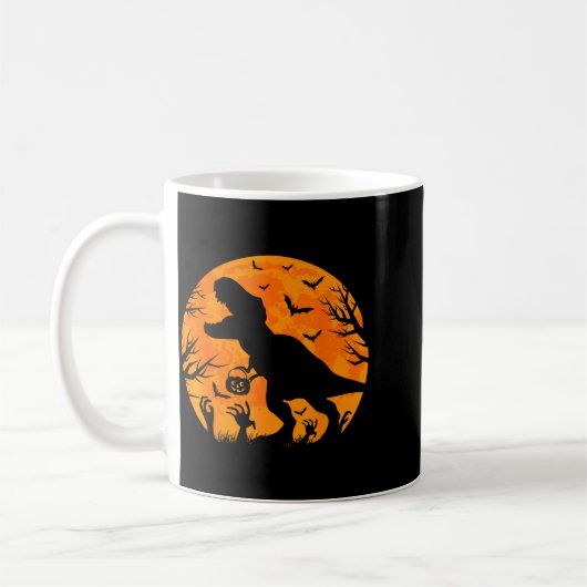Halloween Dinosaur T Rex With Pumpkin Dinosaur Hal Kaffeetasse (Links)