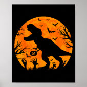 Halloween Dinosaur T Rex With Pumpkin Dinosaur Hal Poster (Vorne)