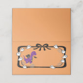 Halloween Dinosaur With Bat Wings Orange Platzkarte (Außenseite Aufgefaltet)