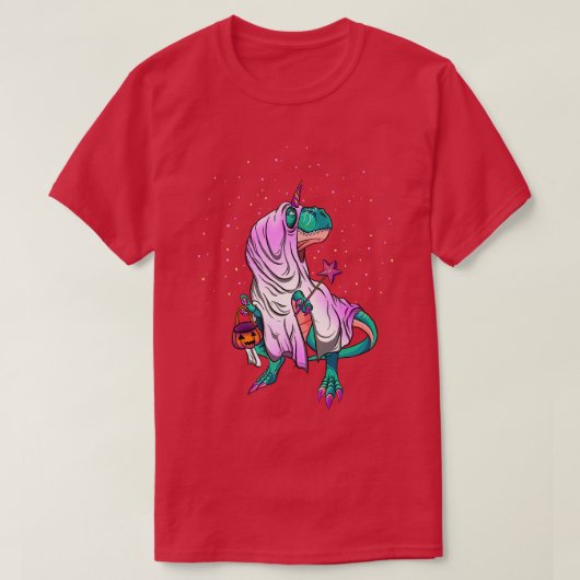 Halloween Dinosaurier Fairy mit Zauberstab suchen T-Shirt (Design vorne)