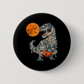 Halloween Dinosaurier Mummy T Rex Beängstigend Boy Button (Vorderseite)