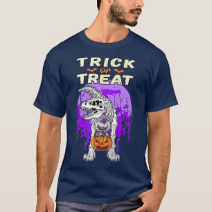 Halloween-Dinosaurier-Skelett, Kürbisbeutel, Treac T-Shirt