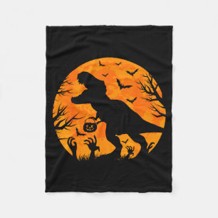 Halloween-Dinosaurier T Rex mit Kürbis-Dinosaurier Fleecedecke