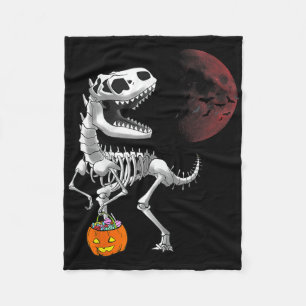 Halloween-Dinosaurier T Rex Skelett Grusel Jungen  Fleecedecke