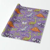 Halloween Dinosaurs Pattern Geschenkpapier (Ungerollt)