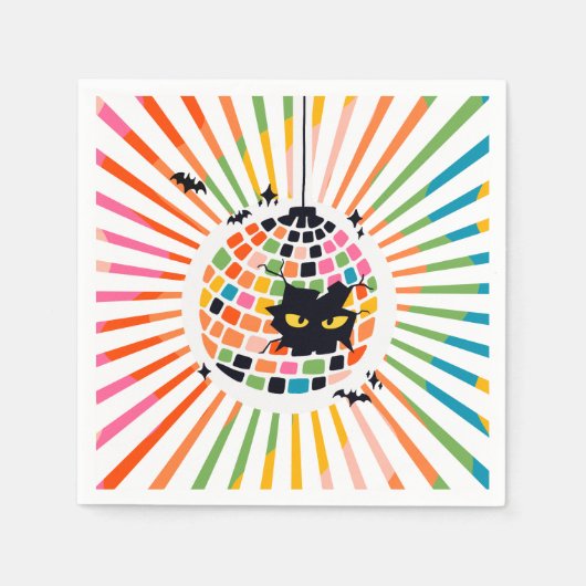 Halloween Disco Ball Paper Napkin Serviette (Vorderseite)
