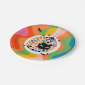 Halloween Disco Ball Paper Plate Pappteller (Schrägansicht)