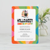 Halloween Disco Ball Party Einladung (Stehend Vorderseite)