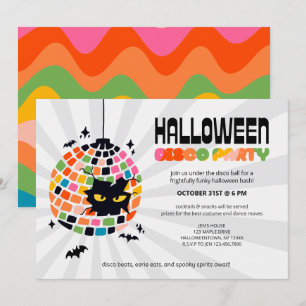 Halloween Disco Ball Party Einladung