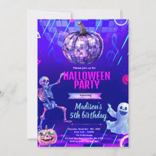 Halloween-Disco-Party-Einladung Einladung
