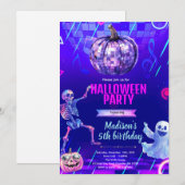 Halloween-Disco-Party-Einladung Einladung (Vorne/Hinten)