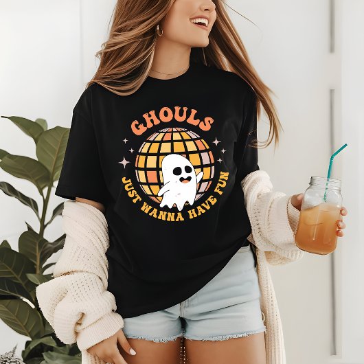 Halloween Disco Party Ghoul Modernes Funny Tri-Blend Shirt