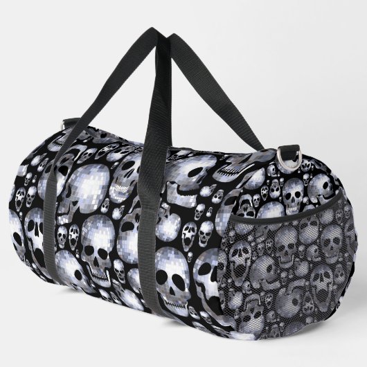 Halloween disco spiegelkugel duffle bag (Rechte Ecke)
