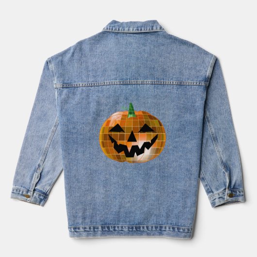halloween disco Spiegelkugel Jeansjacke (Rückseite)