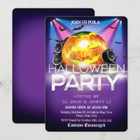 Halloween-DJ-Party Disco-Kugel Kürbis Gruselig