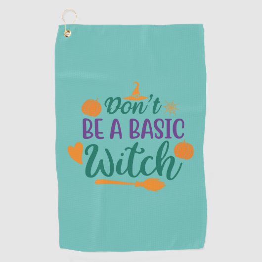 Halloween do not be a basic witch golfhandtuch (Vorderseite)