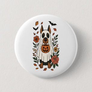 Halloween Doberman Pinscher Blume Button