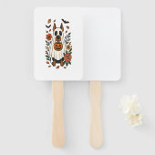 Halloween Doberman Pinscher Blume Fächer (Vorne und Hinten)