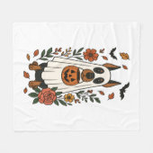 Halloween Doberman Pinscher Blume Fleecedecke (Vorderseite (Horizontal))