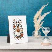 Halloween Doberman Pinscher Blume Fotoplatte (Seite)