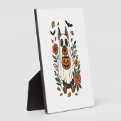 Halloween Doberman Pinscher Blume Fotoplatte (Seite)
