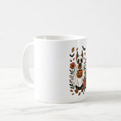 Halloween Doberman Pinscher Blume Kaffeetasse (Vorderseite Links)
