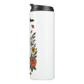 Halloween Doberman Pinscher Blume Thermosbecher (Nach rechts gedreht)