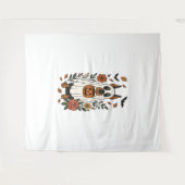 Halloween Doberman Pinscher Blume Wandteppich (Vorderseite (Horizontal))