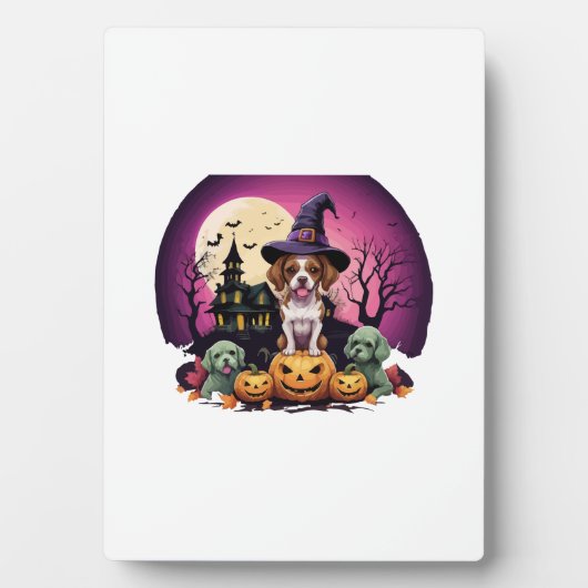 Halloween Dog Fall Lovers Fotoplatte (Vorderseite)