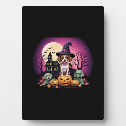 Halloween Dog Fall Lovers Fotoplatte (Vorderseite)