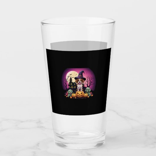 Halloween Dog Fall Lovers Glas (Vorderseite)