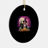 Halloween Dog Fall Lovers Keramik Ornament (Rechts)