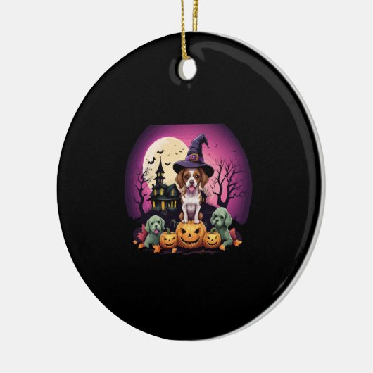 Halloween Dog Fall Lovers Keramik Ornament (Links)