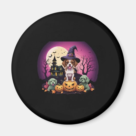 Halloween Dog Fall Lovers Magnet (Vorne)