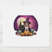 Halloween Dog Fall Lovers Schaumweinetikett (Einzelnes Label)