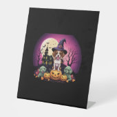 Halloween Dog Fall Lovers Sockelschild (Vorderseite)