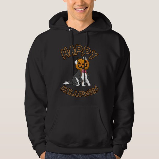 Halloween Dog Hunde Pumpkin Horror Geschenkidee Hoodie (Vorderseite)