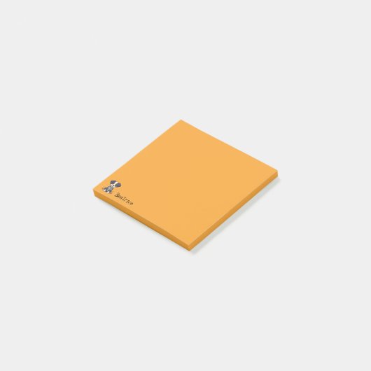 Halloween Dog Orange Post-it Klebezettel (angewinkelt)